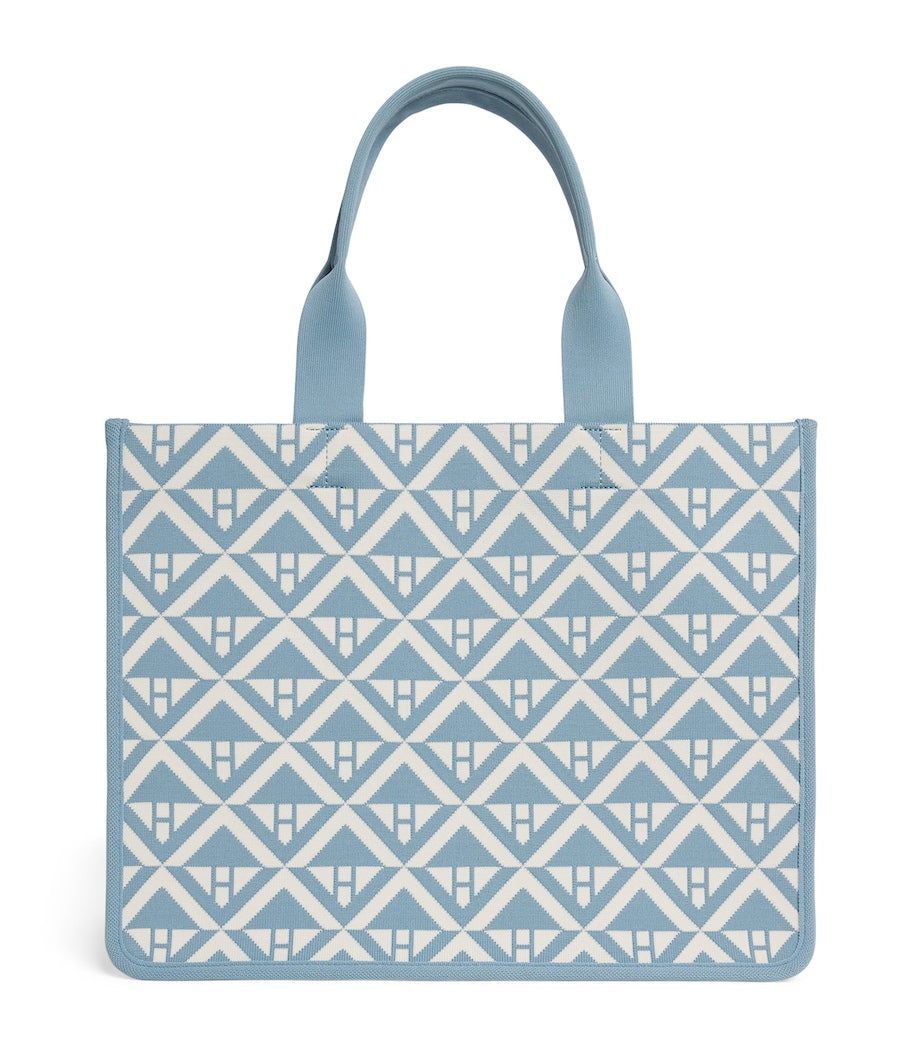 Harrods medium geometric tote bag in cotton, UK version