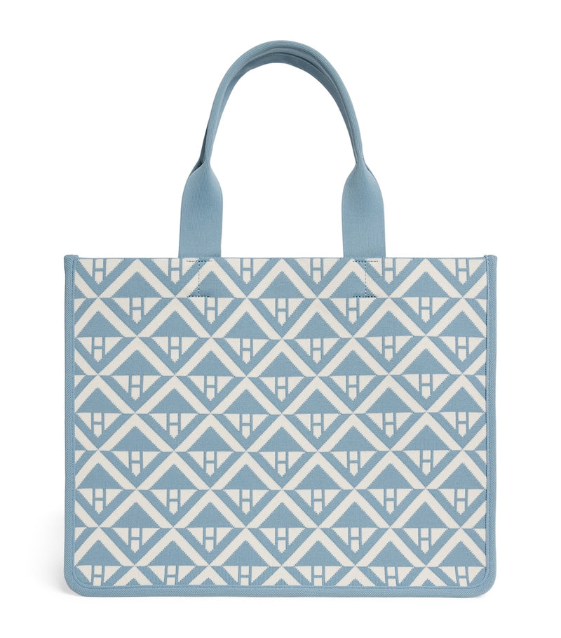 Harrods medium geometric tote bag in cotton, UK version