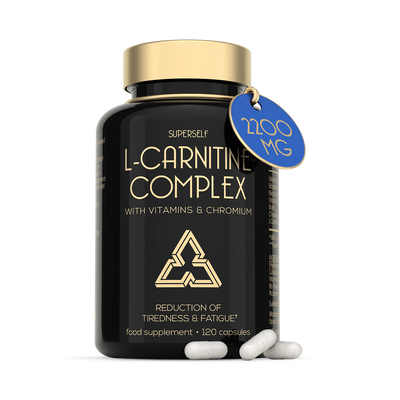 Holland & Barrett SuperSelf L-Carnitine Complex 2200mg Dietary Supplement with Vitamins D & B Complex, 120 Capsules- Buy online at McGrocer
