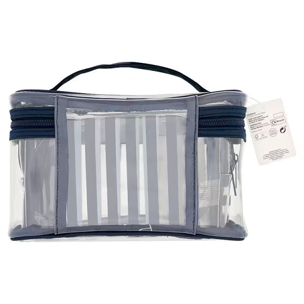 Superdrug Navy Large PVC Cosmetic Bag (British brand)