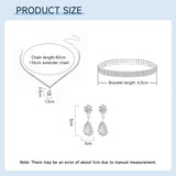 Livingandhome 3-piece jewelry set with zircon stones, imported from the UK