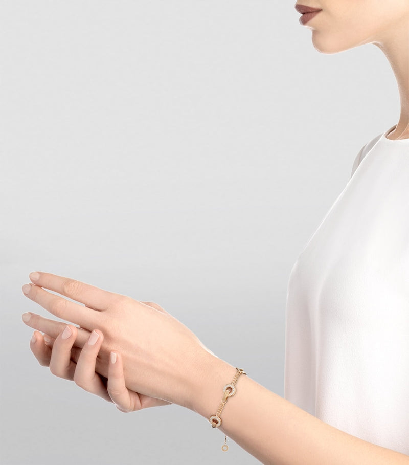 Bvlgari rose gold diamond openwork bracelet - British product