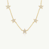 MUCHV star charm choker necklace in 18k gold or silver (British brand)