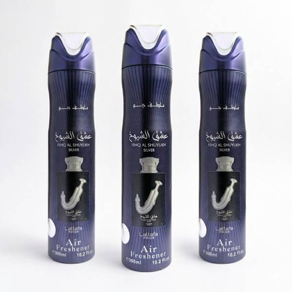 Lattafa air freshener Ishq Al Shuyukh Silver 300ml - British product