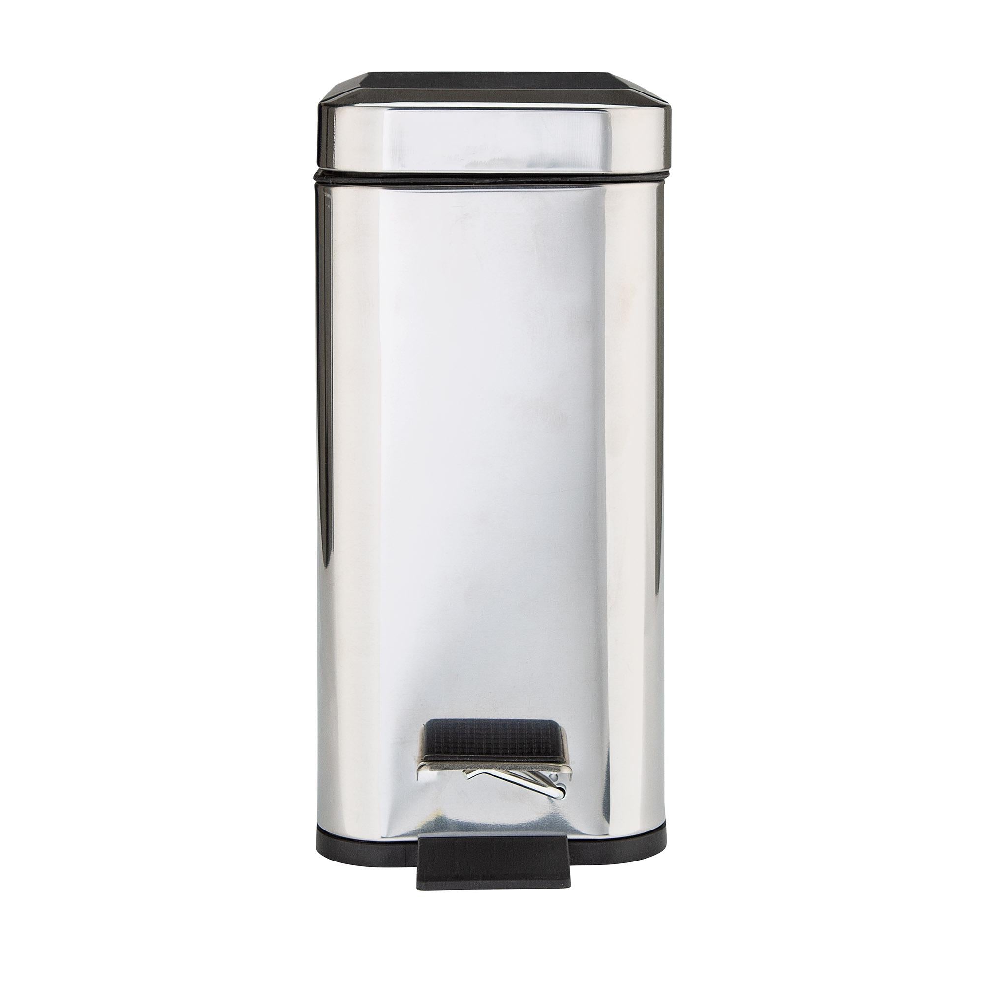 Sainsbury's Home Chrome Slimline Bin 5L GOODS Sainsburys   