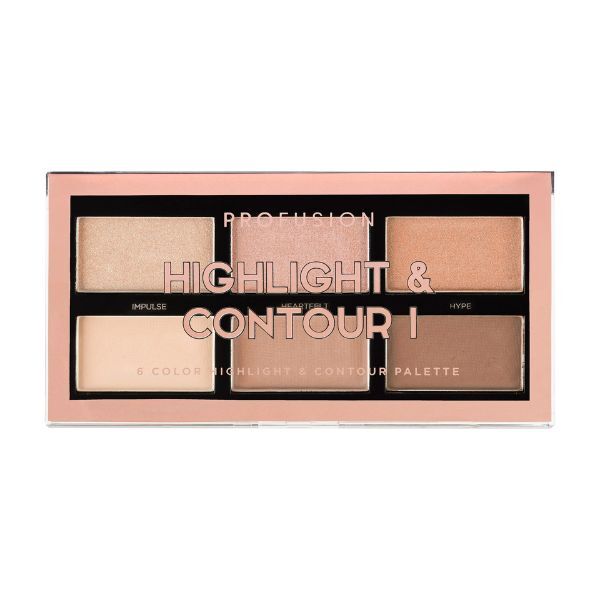 Profusion Cosmetics Highlight & Contour I | 6 Shade Palette