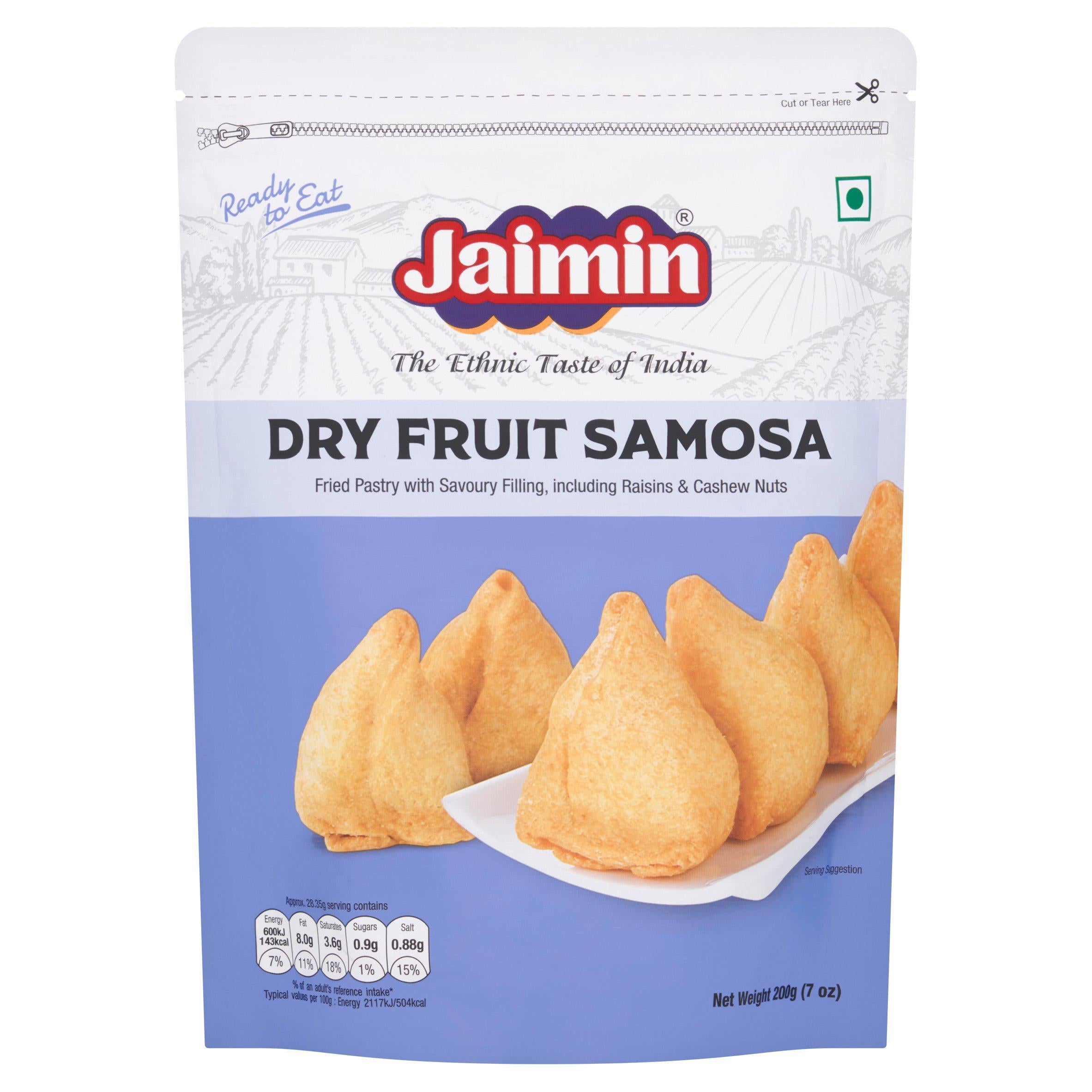 Jaimin Dry Fruit Samosa 200g GOODS Sainsburys   