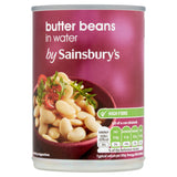 Sainsbury's Butter Beans In Water 400g (235g*) GOODS Sainsburys   