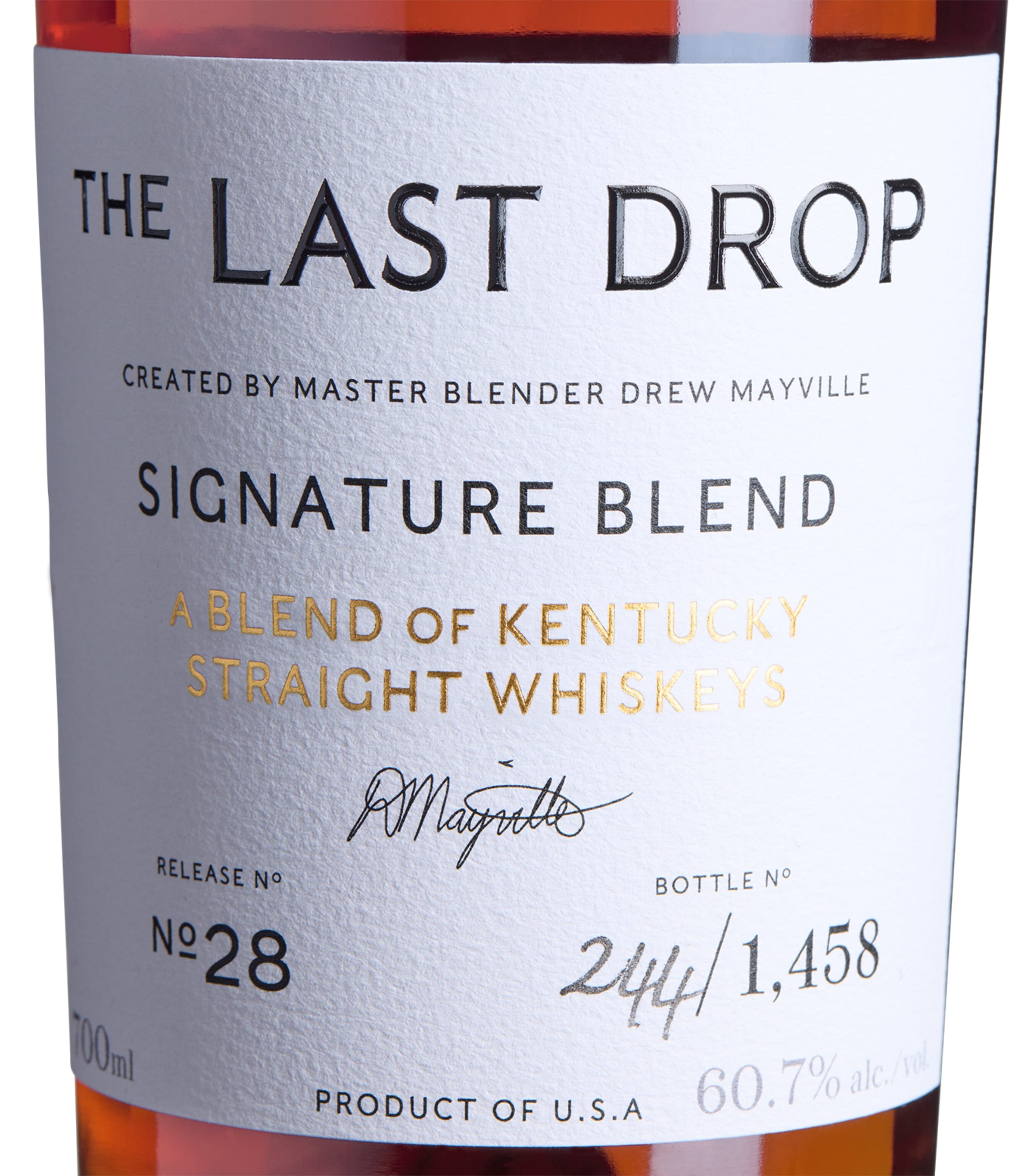 The Last Drop Distillers Kentucky Straight Signature Blend Whisky 70cl (British brand)