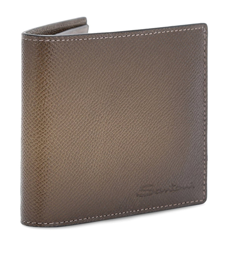 Santoni leather ombré bifold wallet - British product