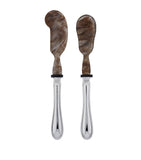Greggio caviar serving spoon and knife set, UK version