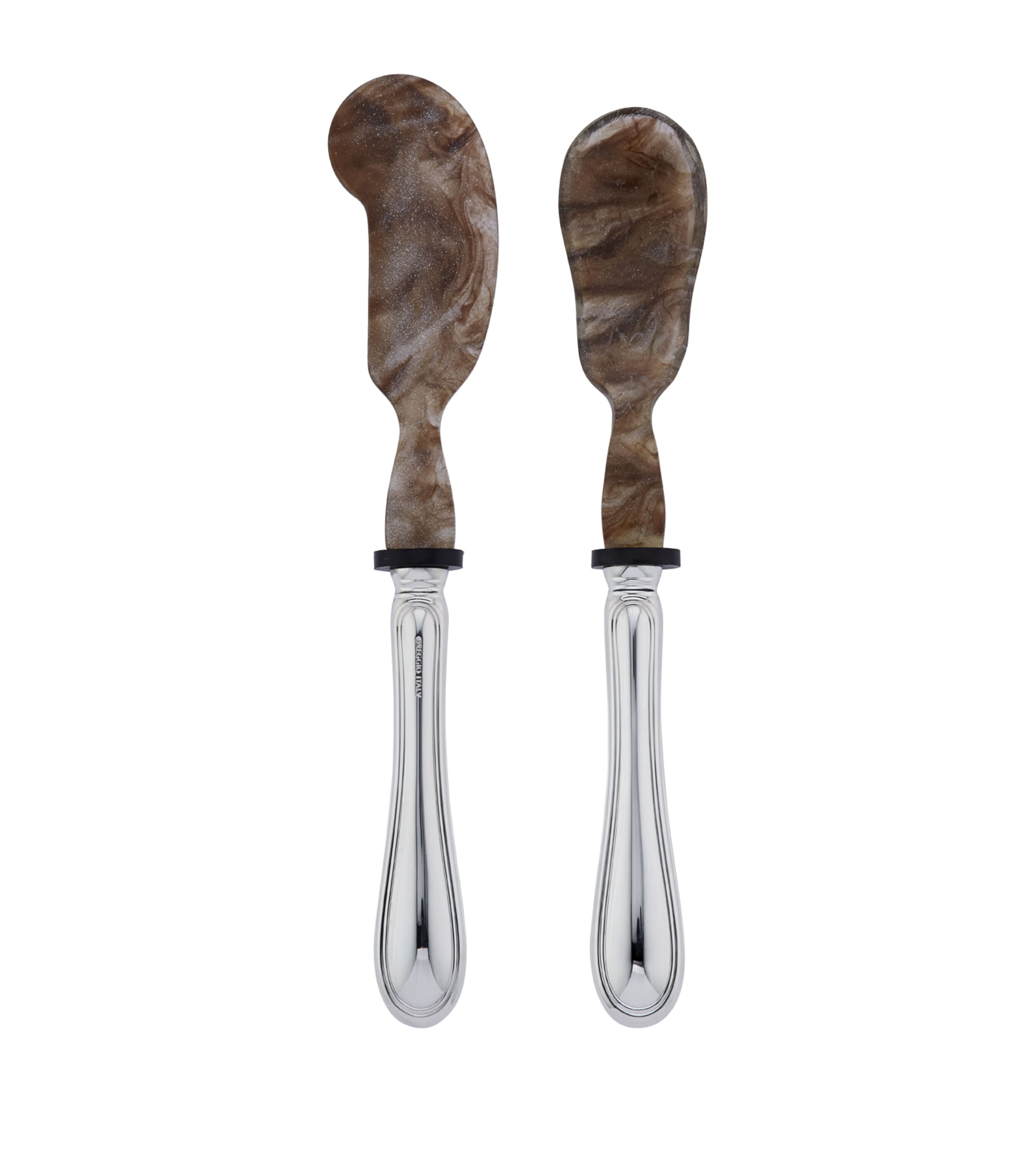 Greggio caviar serving spoon and knife set, UK version