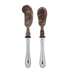 Greggio caviar serving spoon and knife set, UK version