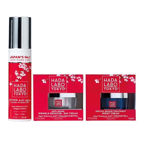 Hada Labo anti-ageing skincare bundle hydrating creams 350ml, UK version