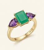 Cartier Les Berlingots ring rose gold with chrysoprase and amethyst - British product