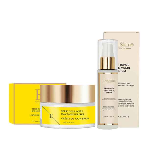 Erth Skin London snail serum and collagen cream duo - British product