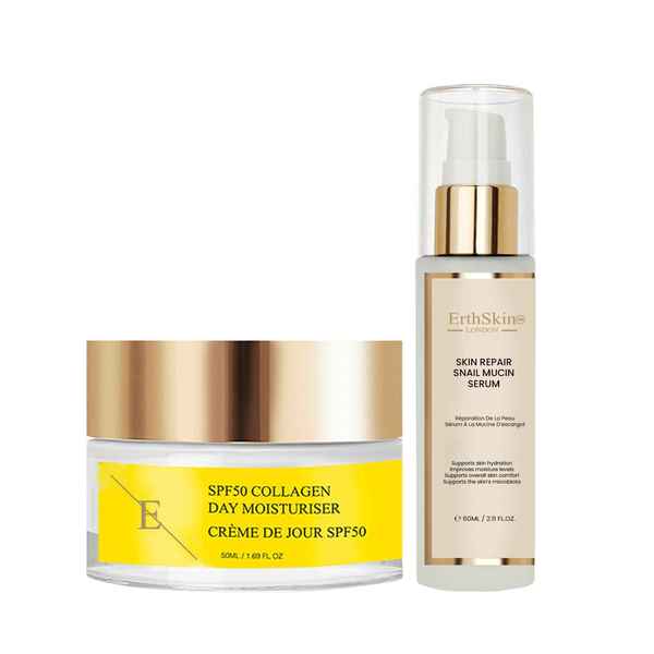 Erth Skin London snail serum and collagen cream duo - British product