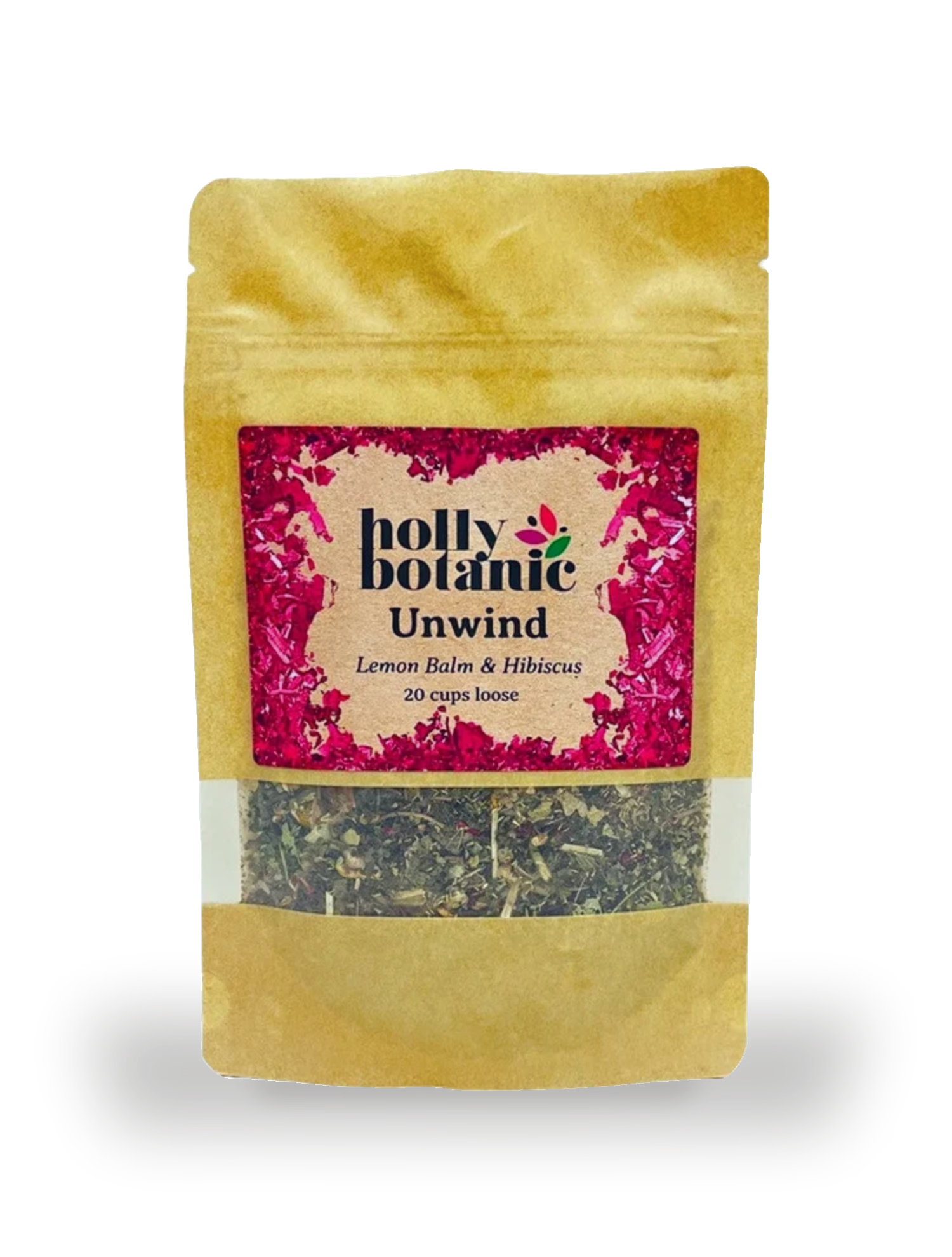 Holly Botanic tisane lemon balm and hibiscus 20 cup - British product