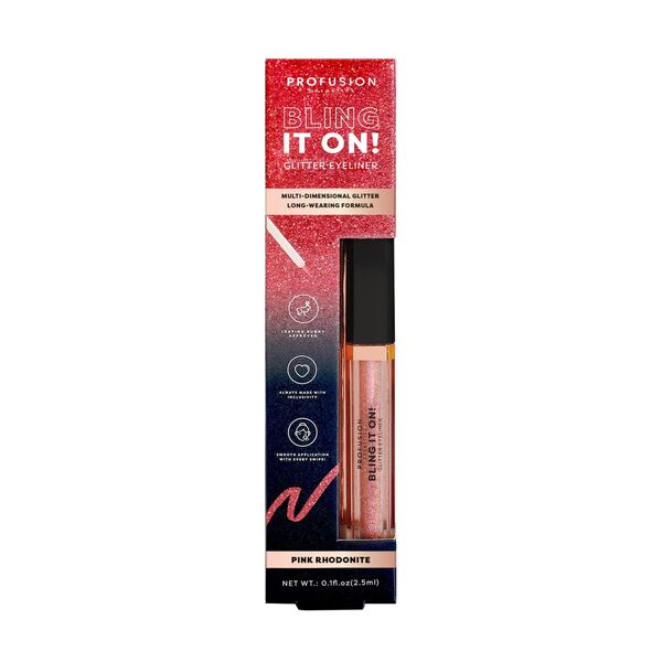 Profusion Cosmetics glitter eyeliner Pink Rhodonite 2.5ml, UK version