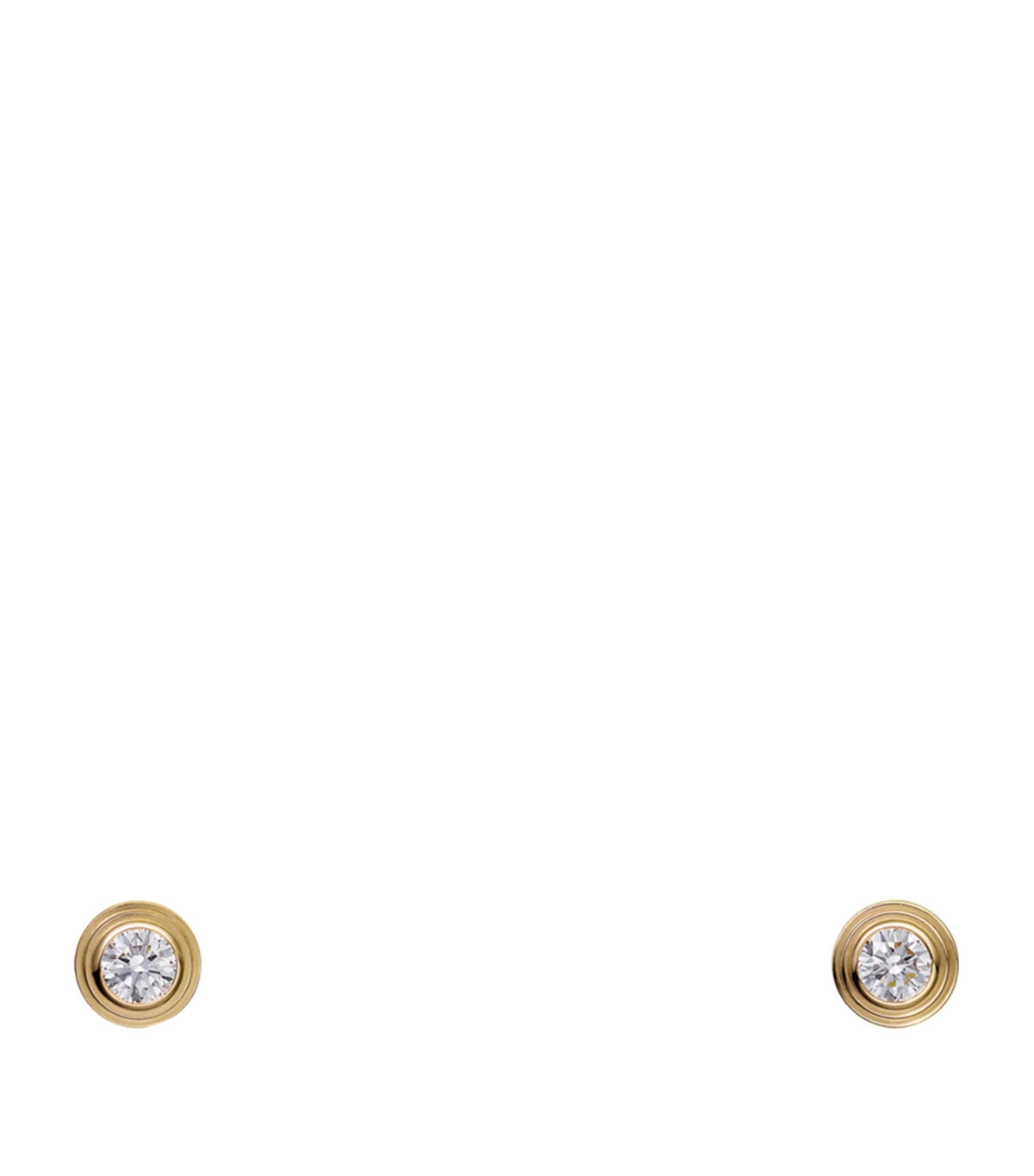 Cartier extra-small yellow gold and diamond earrings - British product