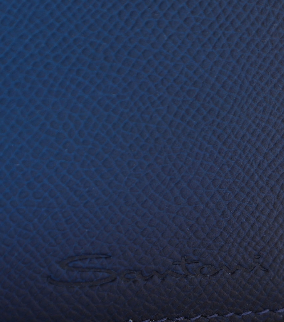 Santoni ombré leather bifold wallet - British product