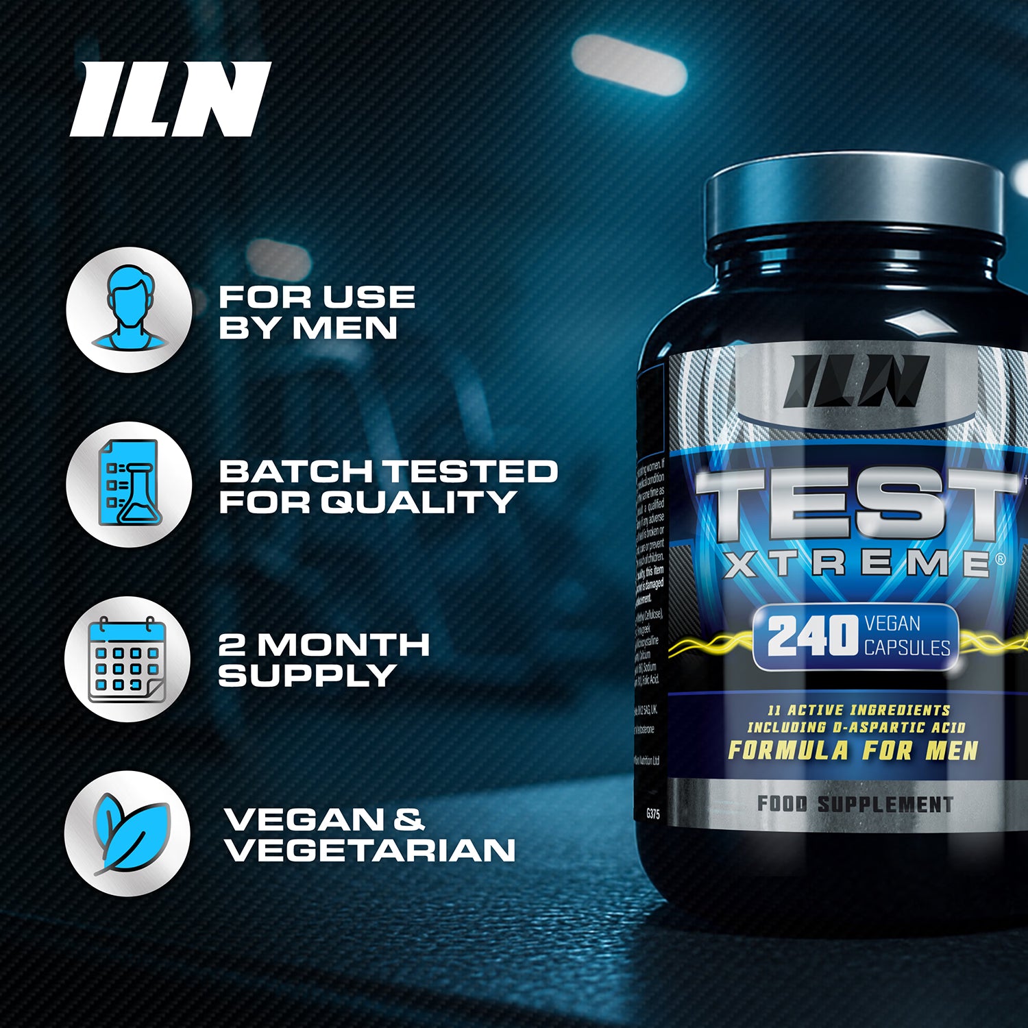 Iron Labs Test Xtreme testosterone supplement 240 capsules - British product
