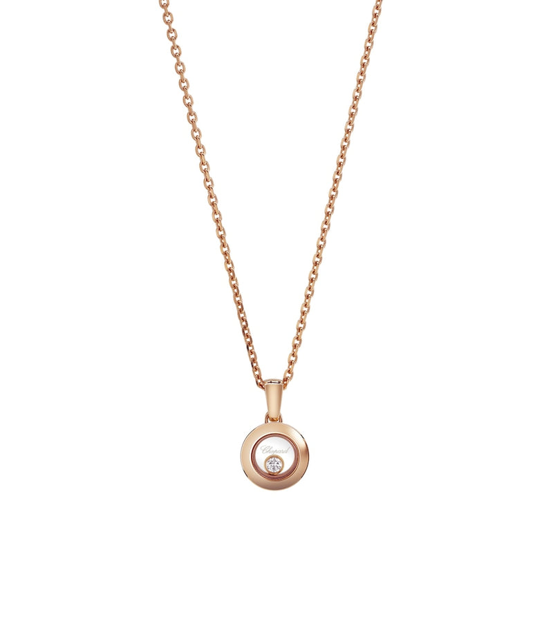Chopard Happy Diamonds rose gold pendant with diamonds (British brand)