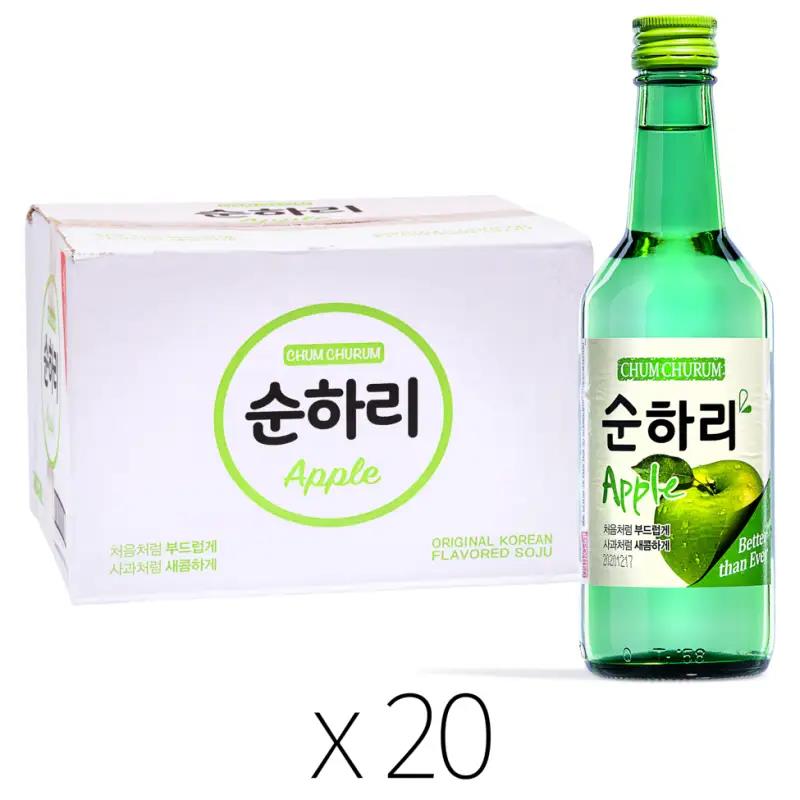 Chum Churum apple soju 12% ABV case of 20 - British product
