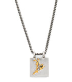Tom Wood Mined necklace in sterling silver with tourmaline (British brand)
