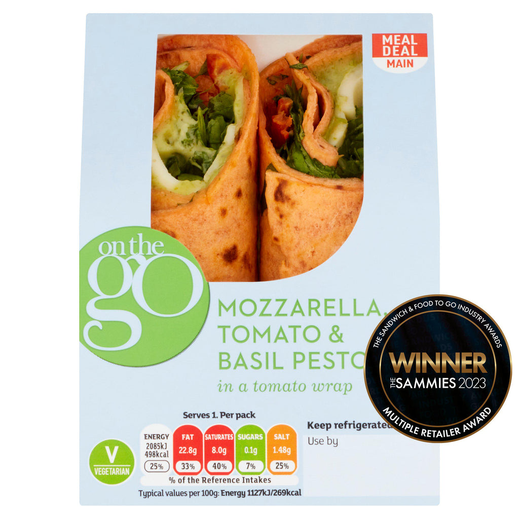 Sainsbury's Mozzarella, Tomato, Mayonnaise & Basil Pesto Tortilla Wrap