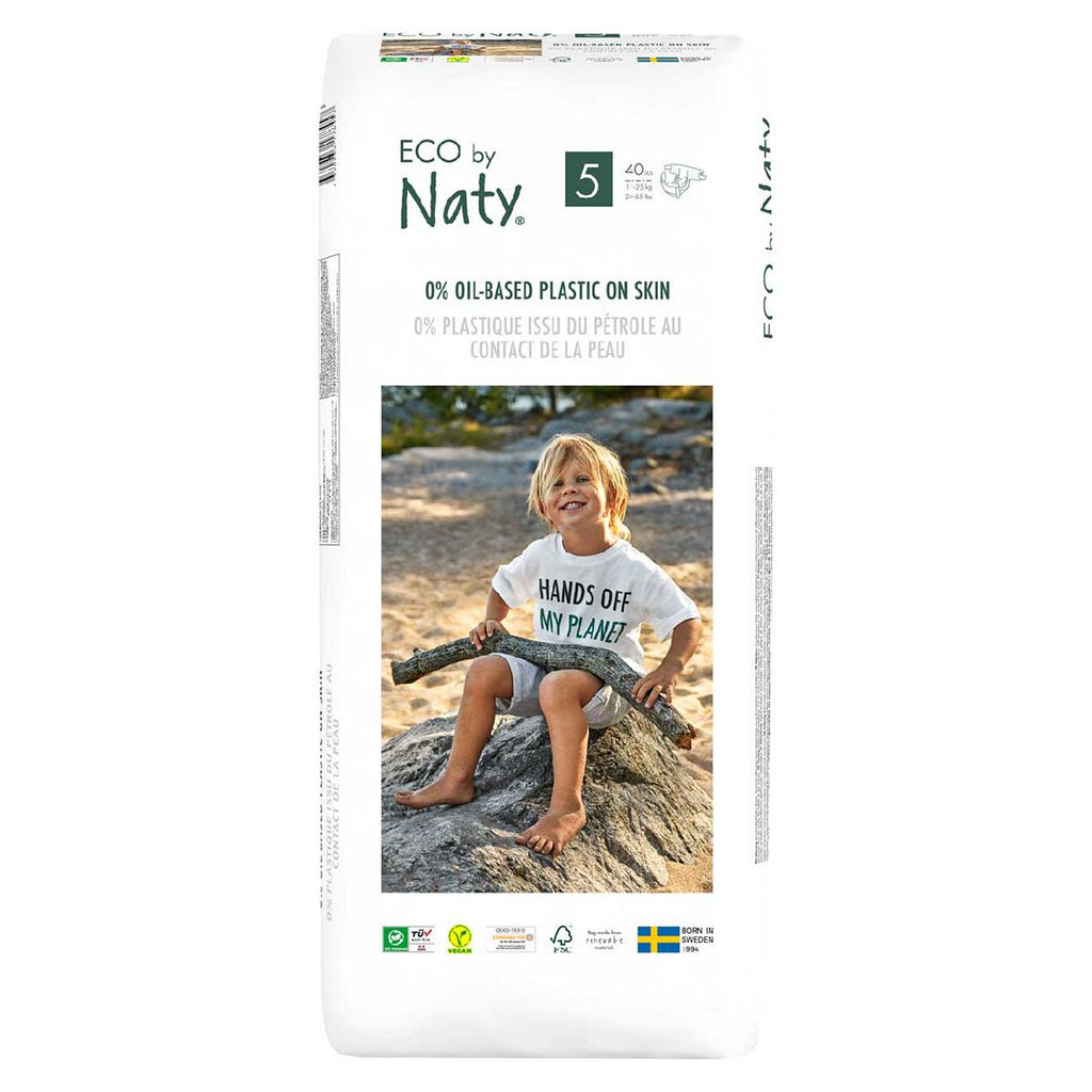 Naty Size 5, 40 Eco Nappies, 11-25kg