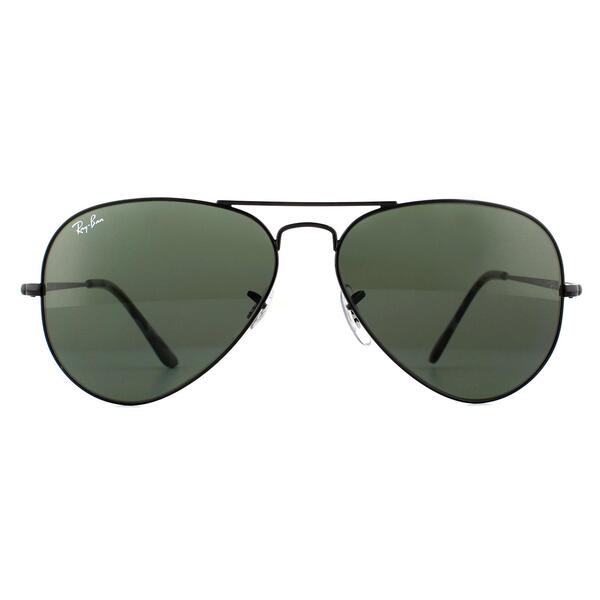 Ray-Ban Aviator Metal II sunglasses black green (British brand)