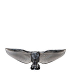 Lalique crystal barn owl flying sculpture for home and outdoor decor, UK version