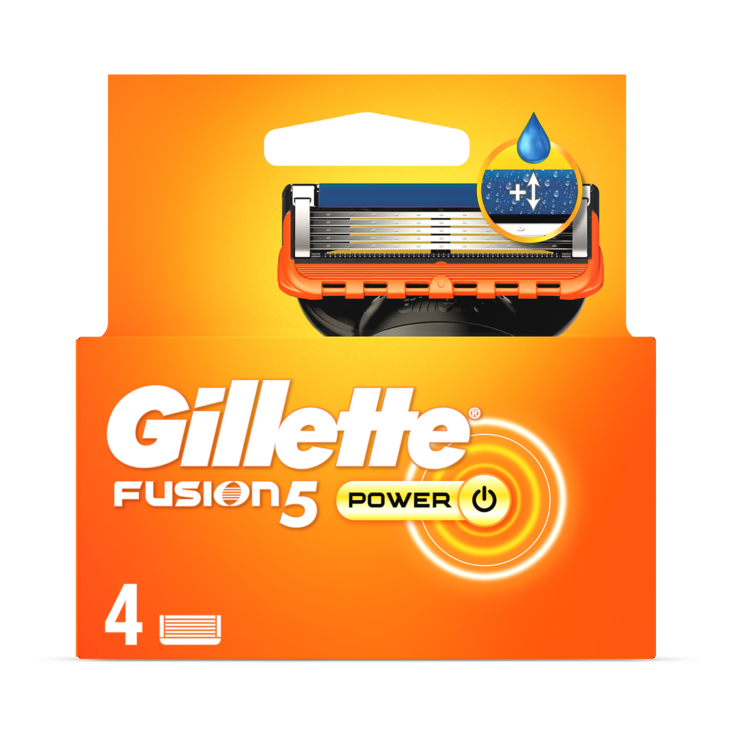 Gillette Fusion5 Power razor refills 4 blades, UK version