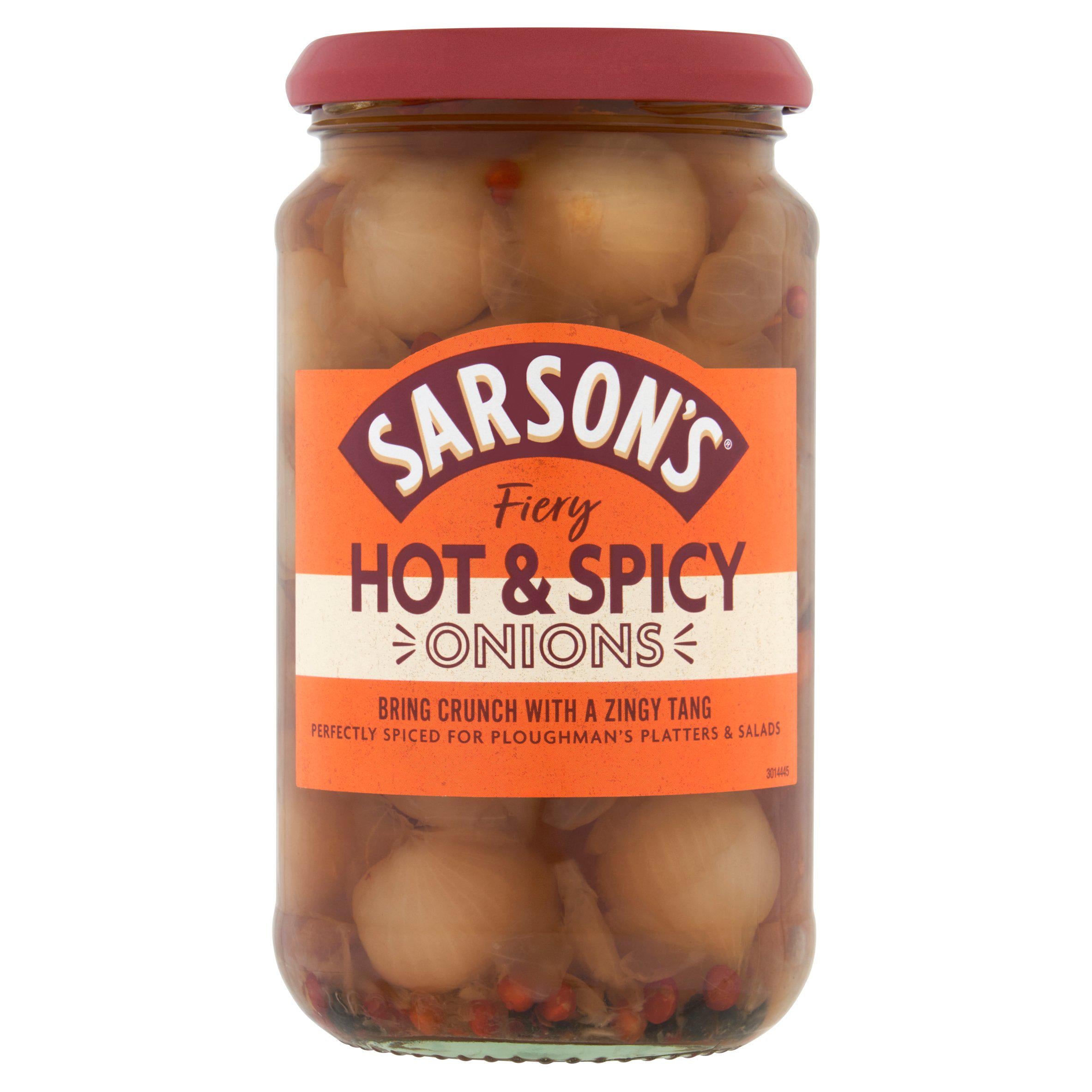 Sarson's Hot & Spicy Onions 460g GOODS Sainsburys   