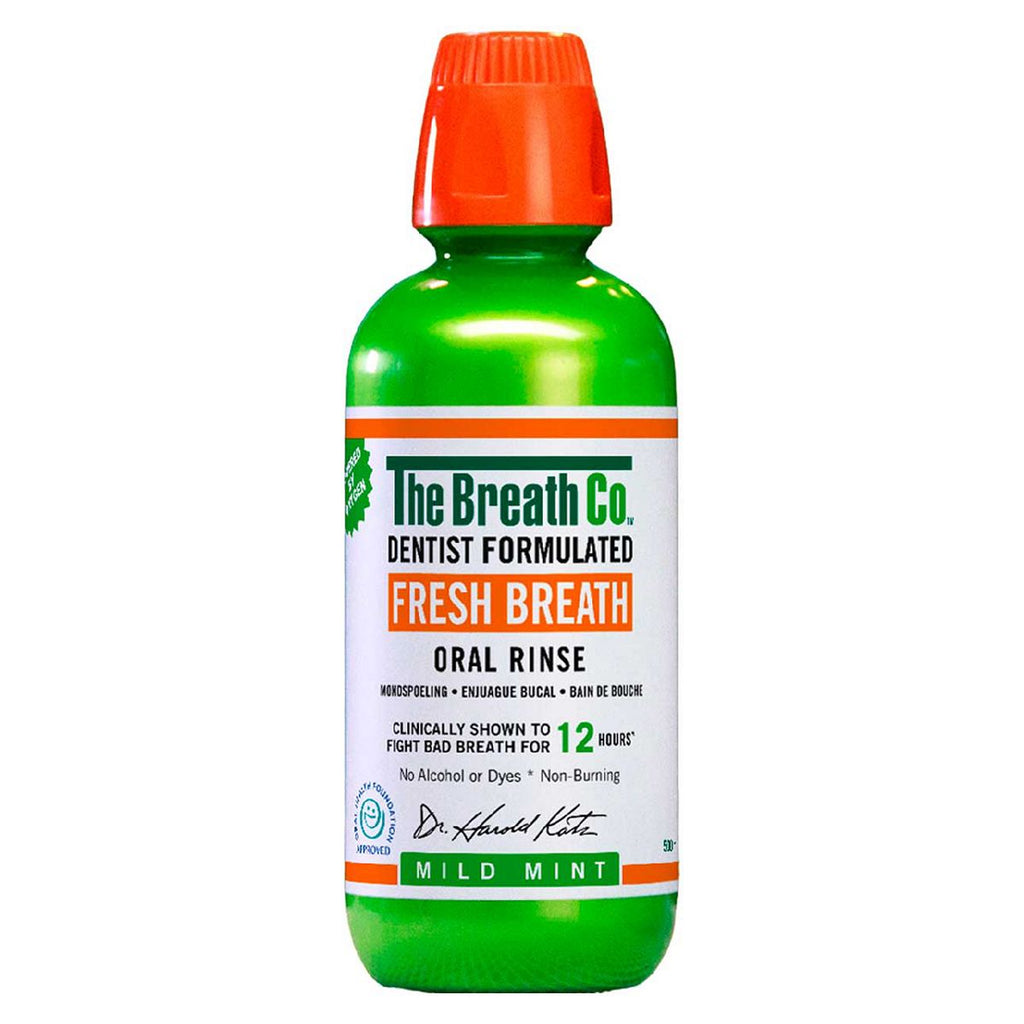 The Breath Co Alcohol Free Mouthwash Mild Mint 500ml