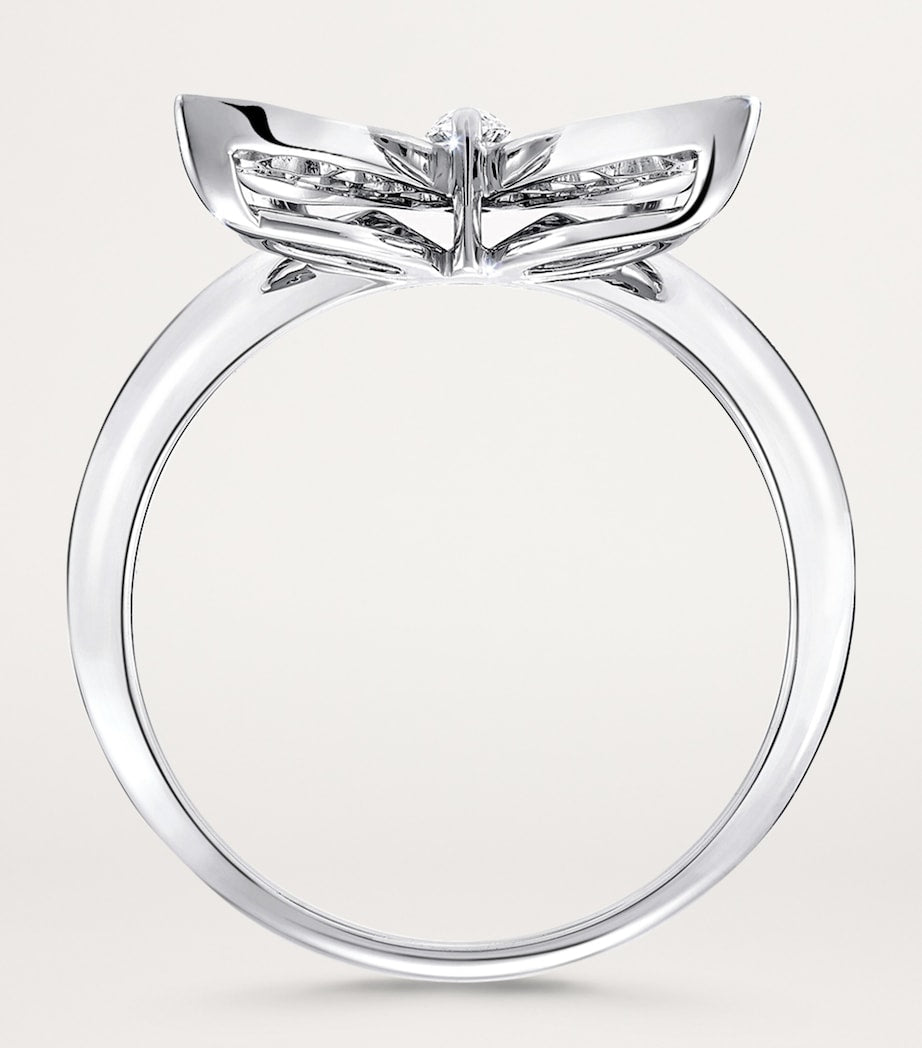 Graff Mini Butterfly diamond ring in white gold, UK version