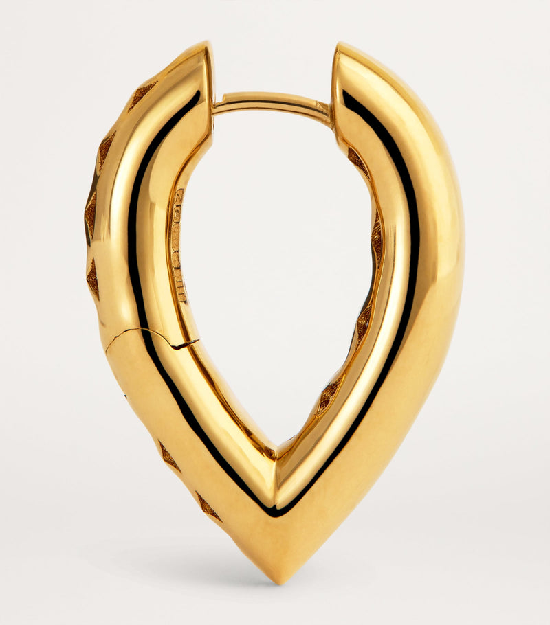 Engelbert Medium Yellow Gold Drop Link Earrings - British product