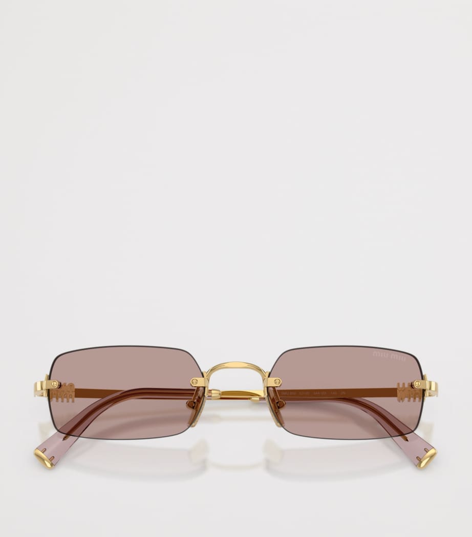 Miu Miu metal rectangular sunglasses (British brand)