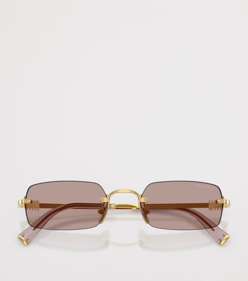 Miu Miu metal rectangular sunglasses (British brand)