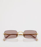 Miu Miu metal rectangular sunglasses (British brand)
