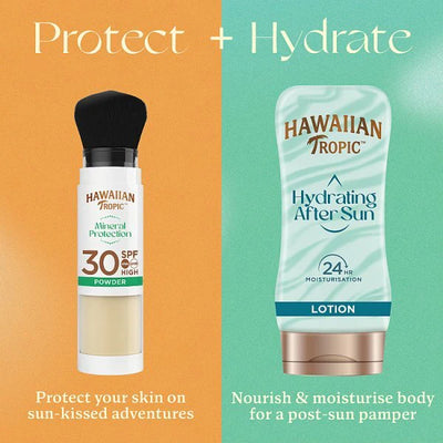 Superdrug Hawaiian Tropic Mineral Solkrem Puder SPF 30 Applikasjonsbørste - Kjøp online hos McGrocer