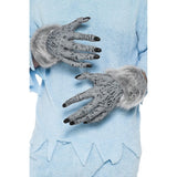 Smiffys werewolf furry hands grey PVC - British product