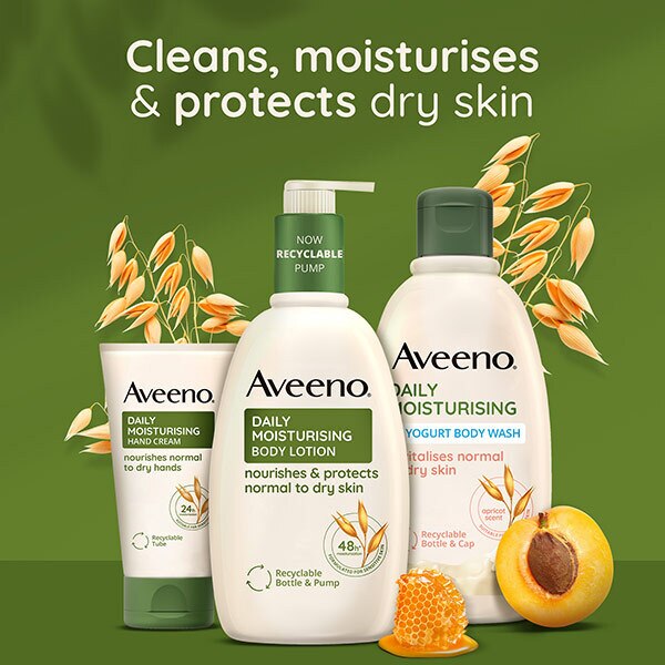 Aveeno Daily Moisturising Yogurt Apricot  Body Wash 300ml GOODS Superdrug   