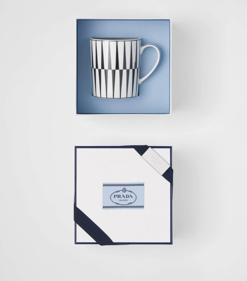 Prada porcelain stripes mug, imported from the UK