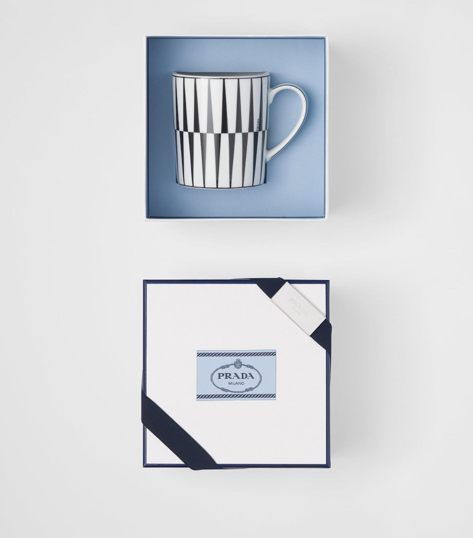 Prada porcelain stripes mug, imported from the UK