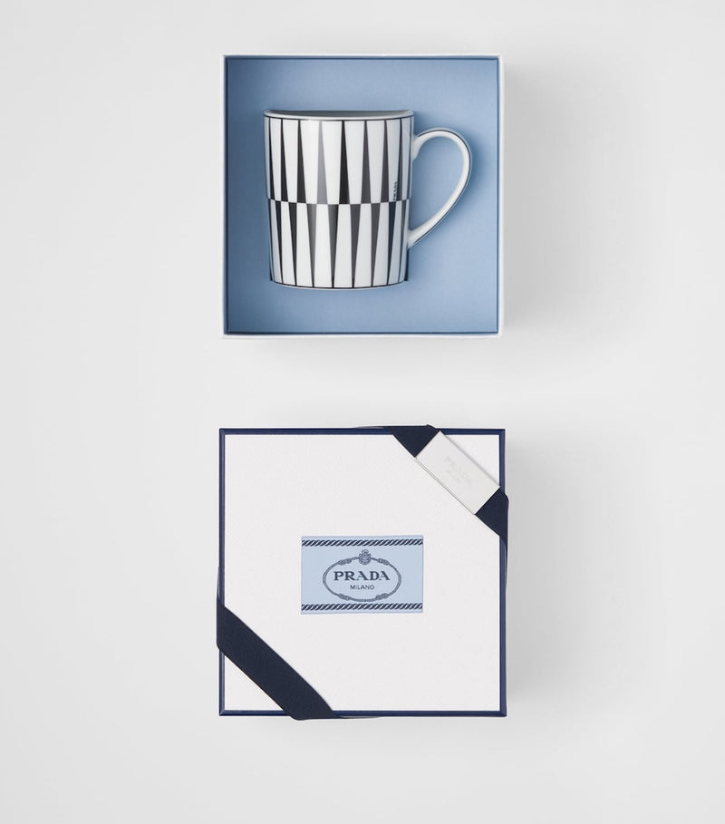 Prada porcelain stripes mug, imported from the UK