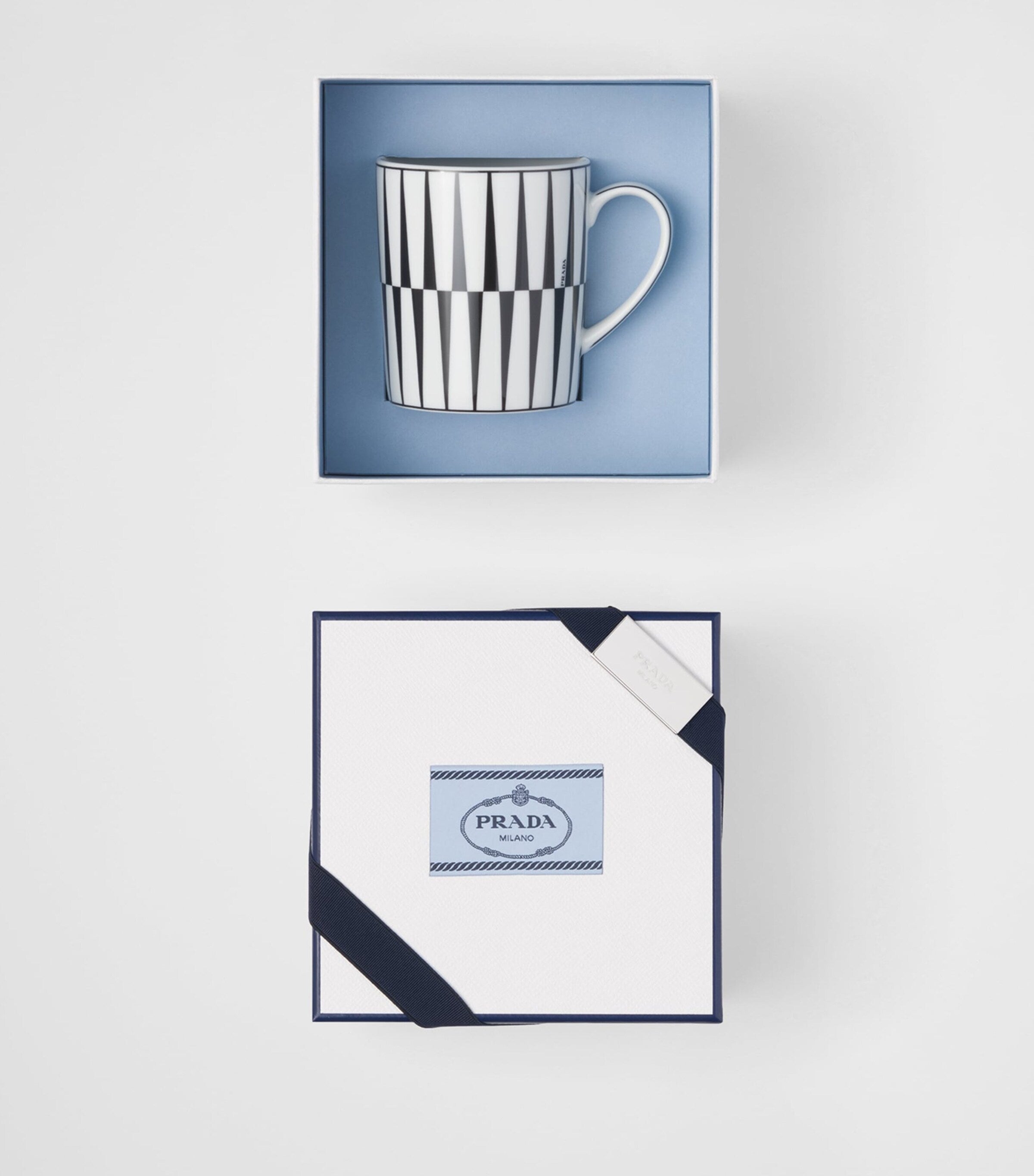 Prada porcelain stripes mug, imported from the UK