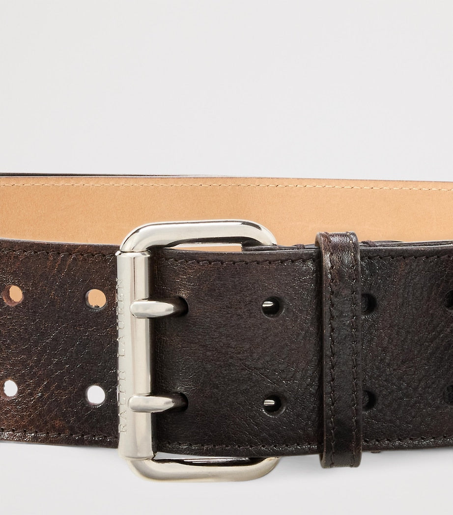 Ralph Lauren distressed calfskin belt (British brand)