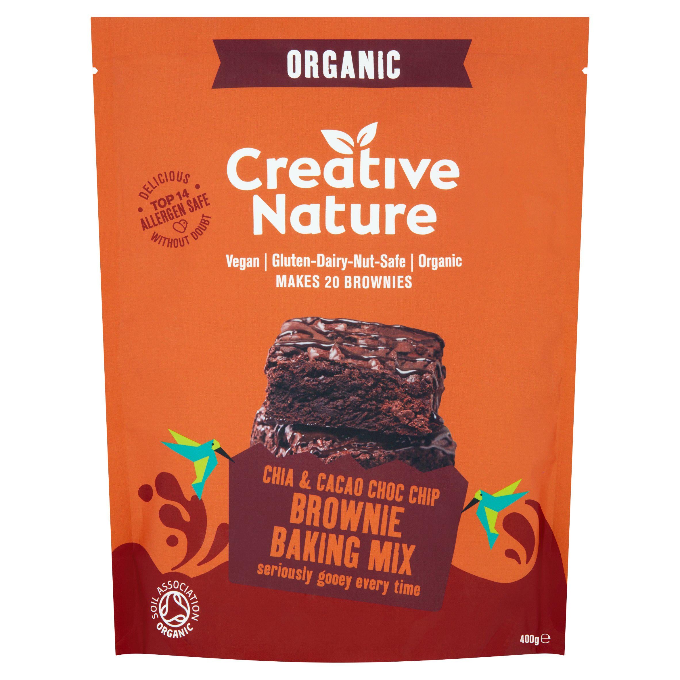 Creative Nature Chia & Cacao Chocolate Chip Brownie Mix 400g GOODS Sainsburys   